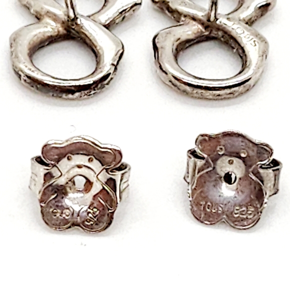 TOUS Sterling Silver Teddy Bear Stud Earrings - Picture 4 of 6